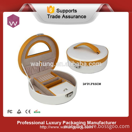 2016 round leather costmetic box for sale